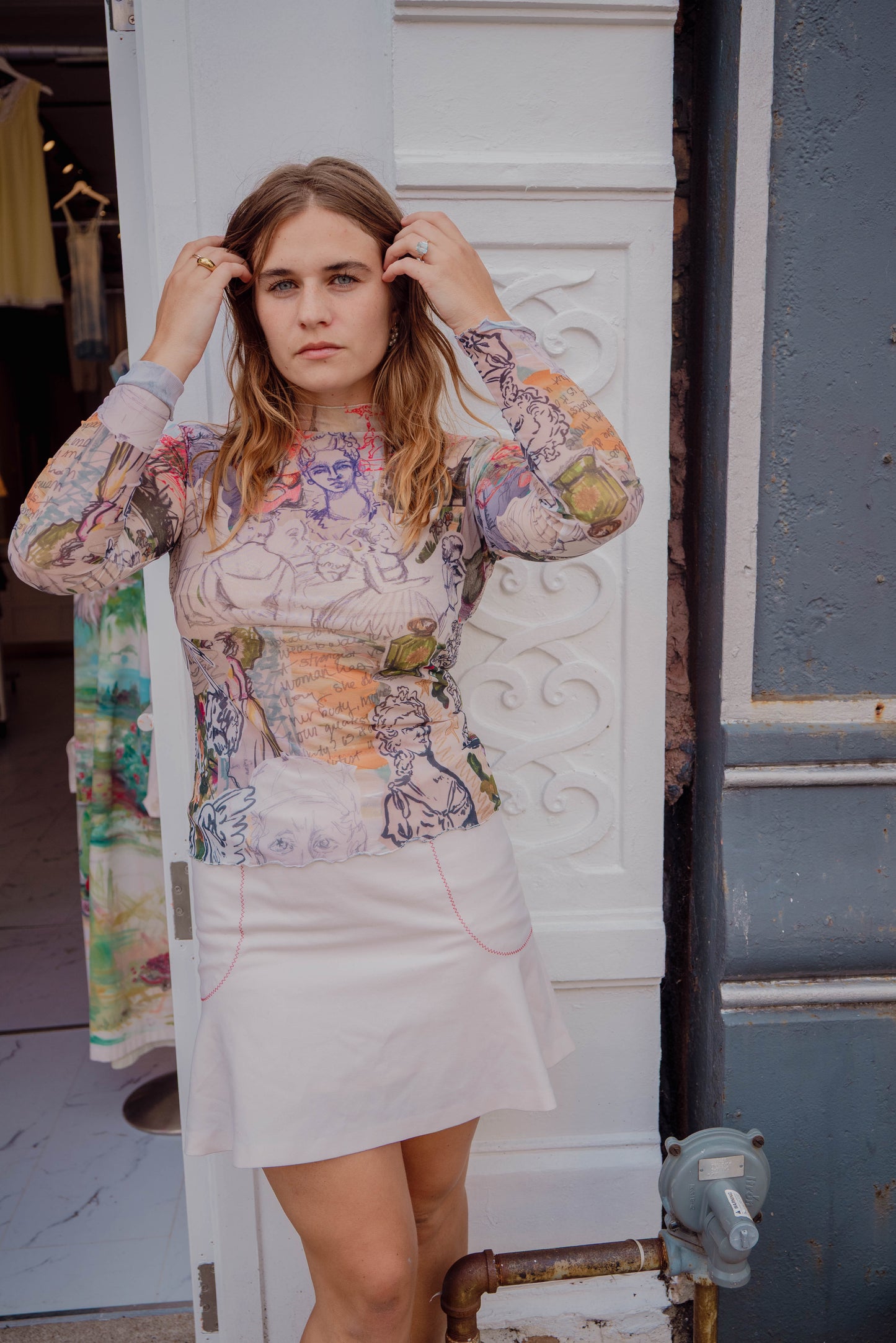 The Brie Show Paris Edit Mesh Top