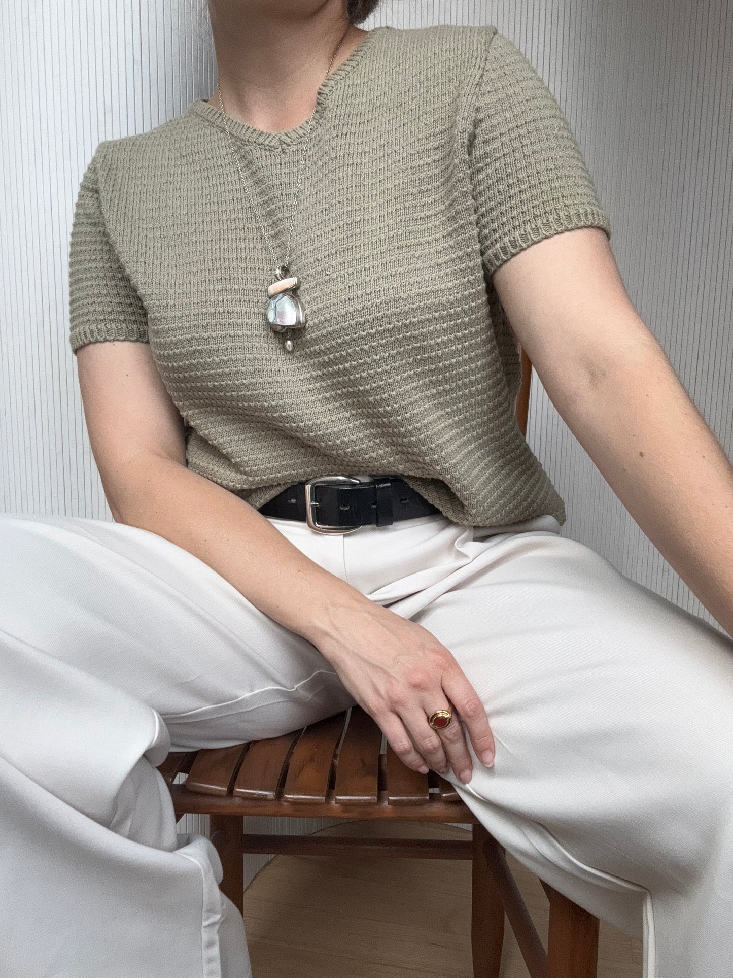 Vintage Jones New York Texture Waffle Top