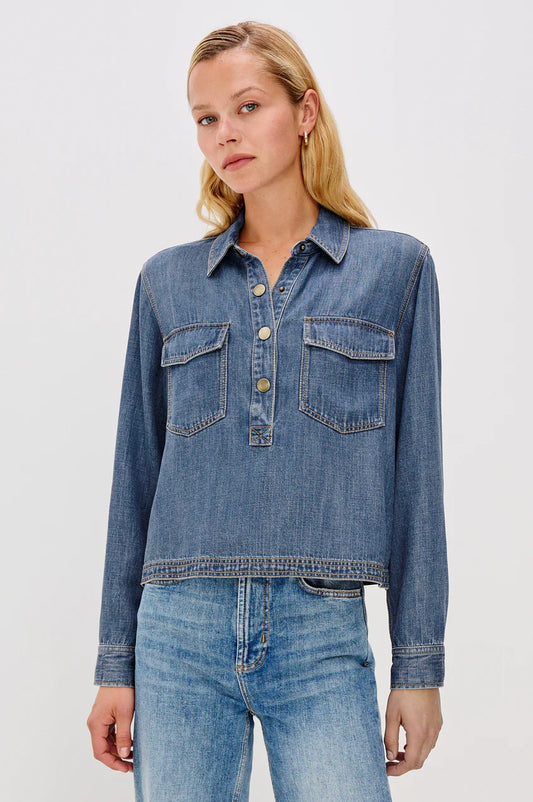 The Ports Shirt in Antique Blue