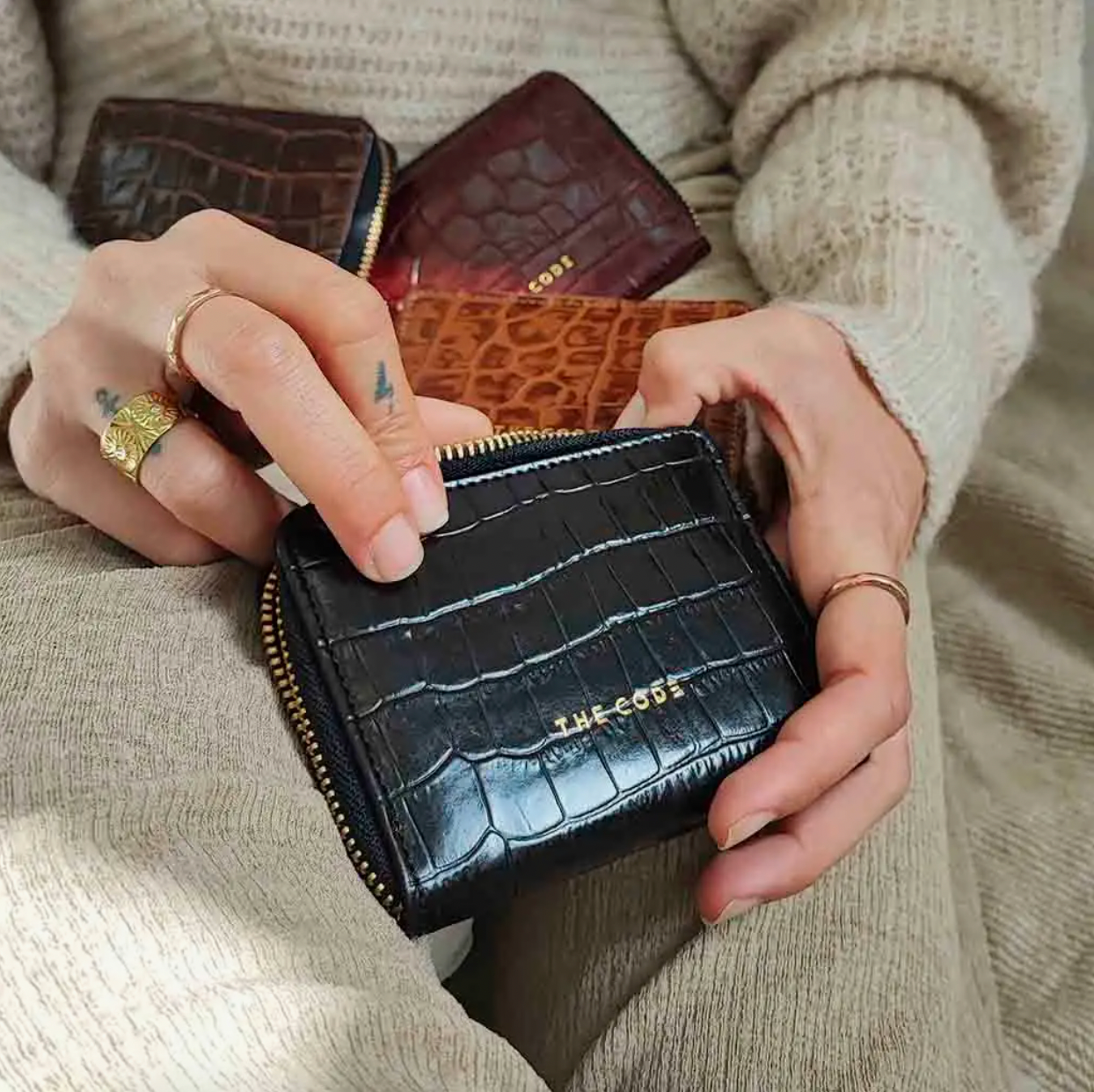 The Gloria Wallet in Black Leather