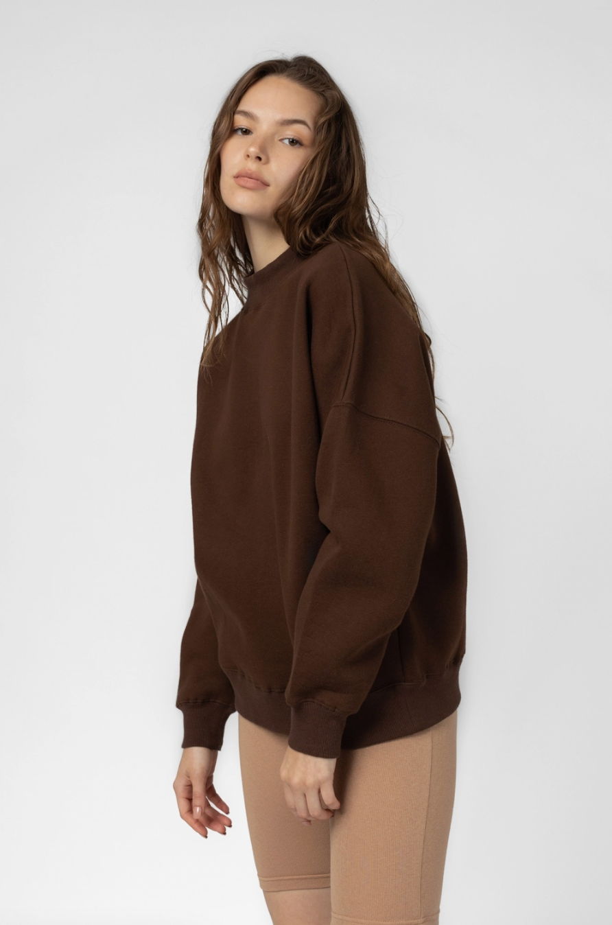 The Utility Crew Sweater in Brown