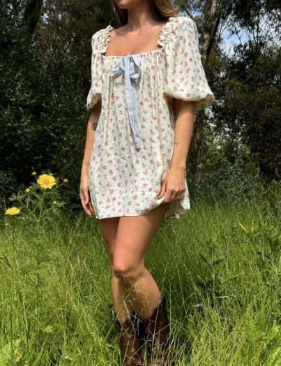 The Darling Mini Dress in Country Bloom by Rumored