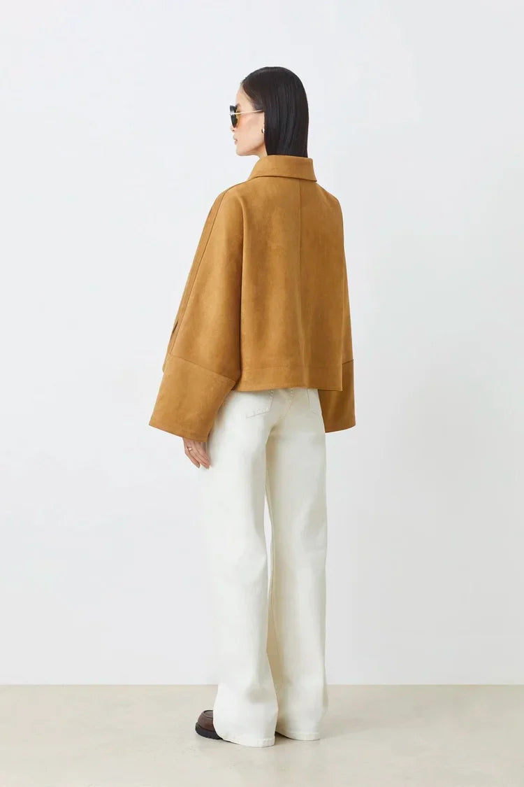 Eloiz Jacket by Suncoo in Camel Suede