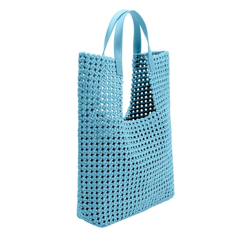 The Rihanna Hand-Woven Tote in Sky