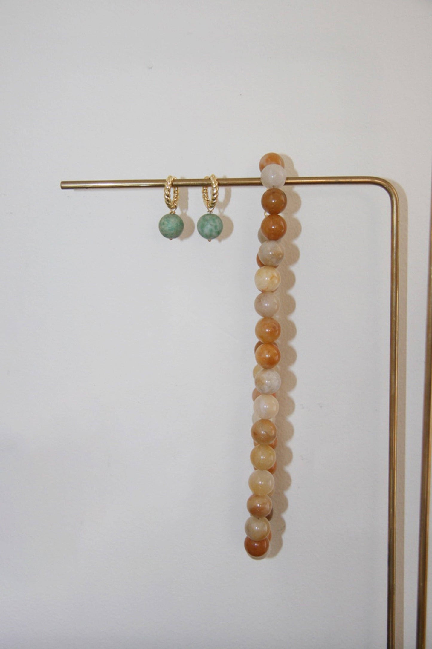 Caramel Yellow Topaz Beaded Necklace 16"