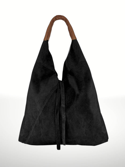 The Dema Suede Bag in Black