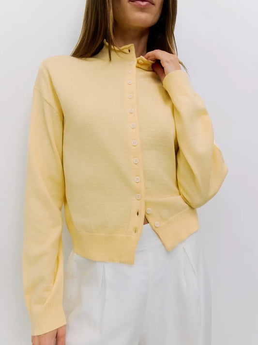 The Brooks Cardigan in Yellow