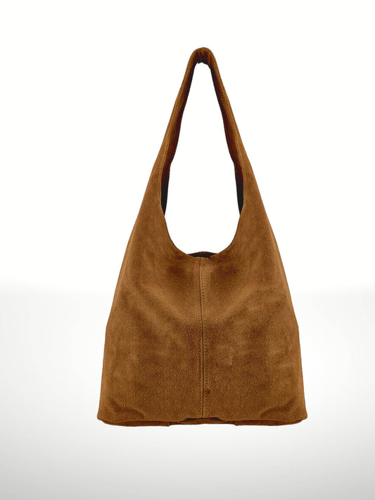 Silvia Suede Bag in Leather