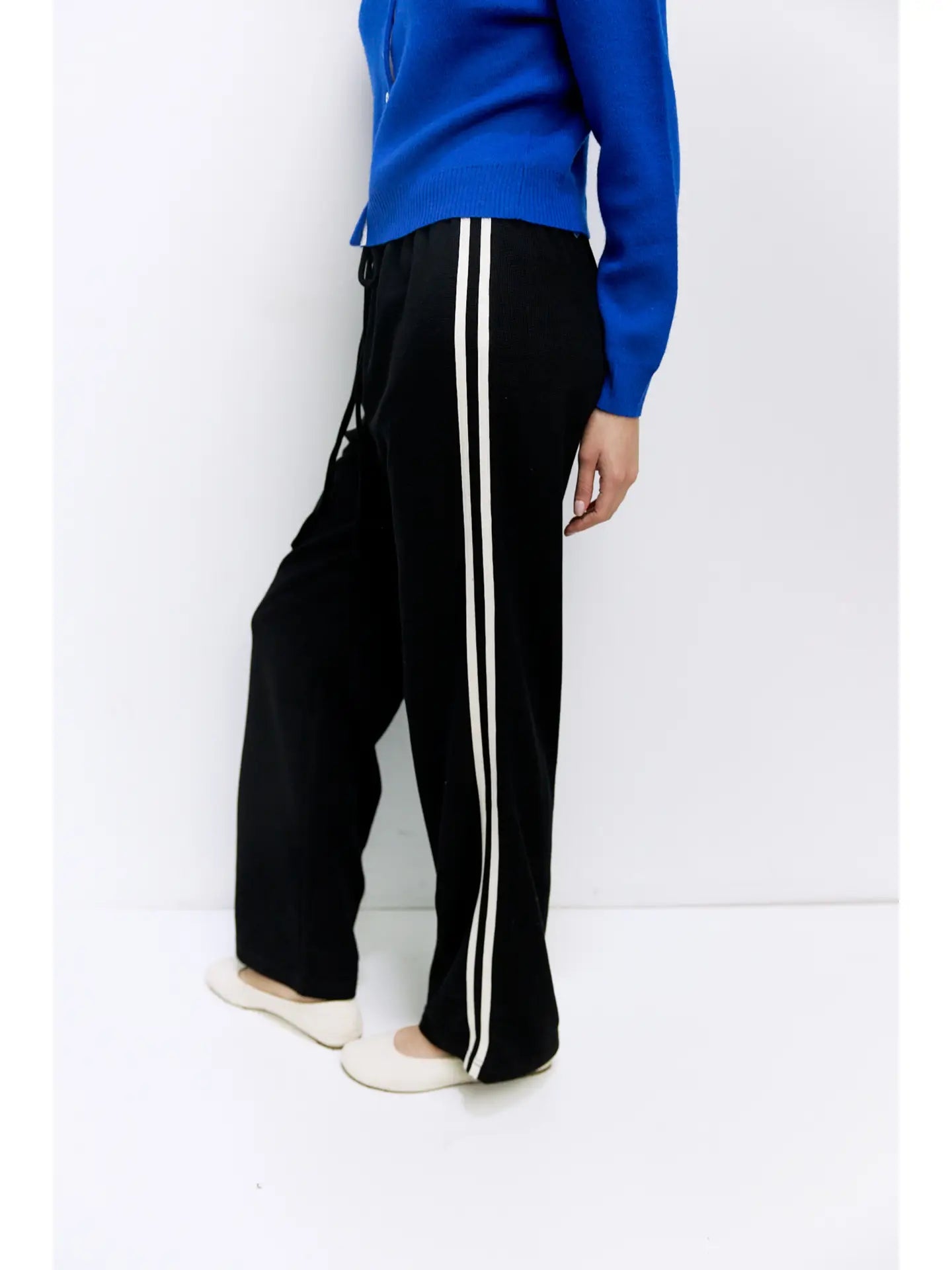 The Enzo Pants in Black & Cream