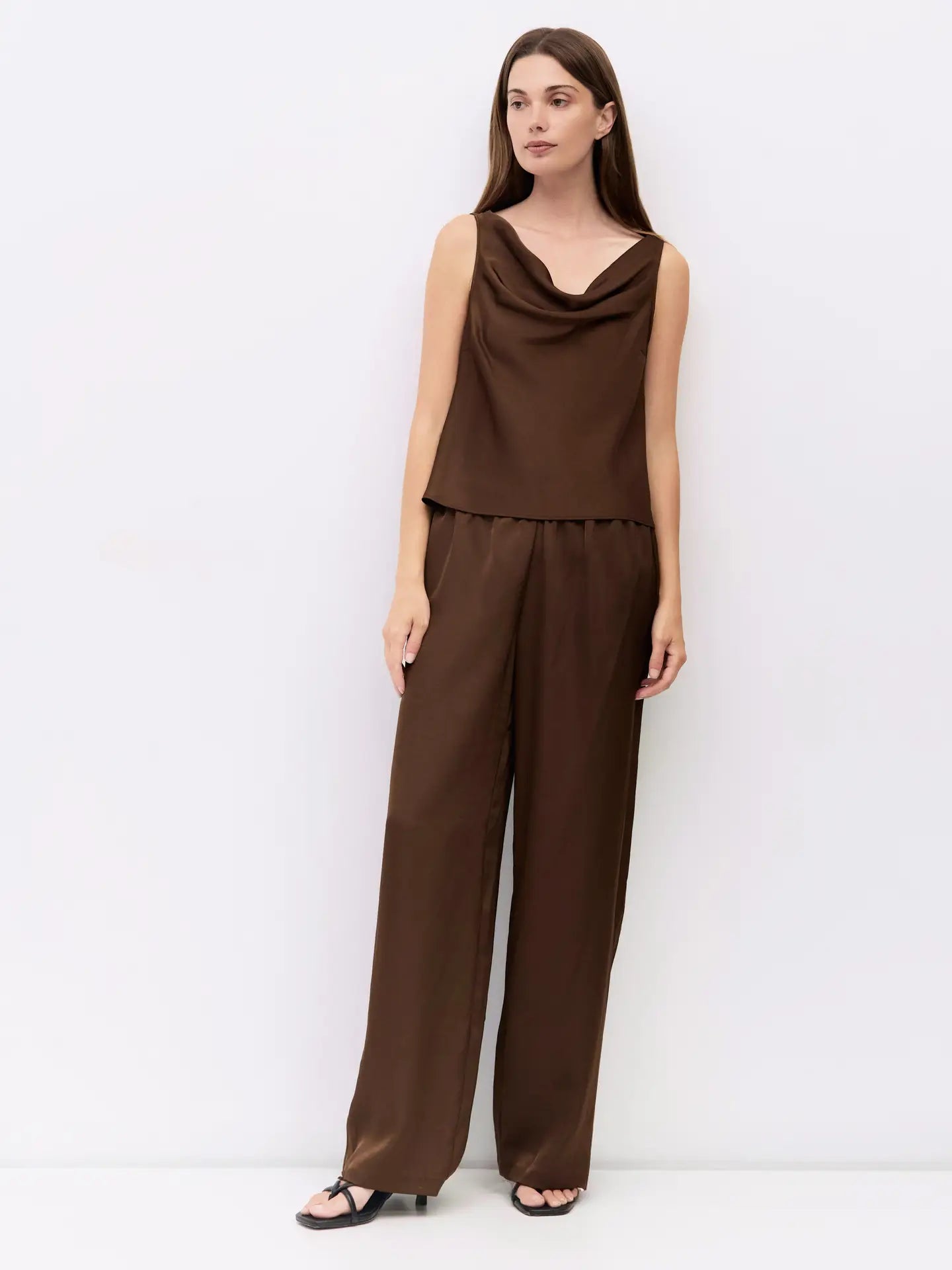 The Denver Wide Leg Satin Pants
