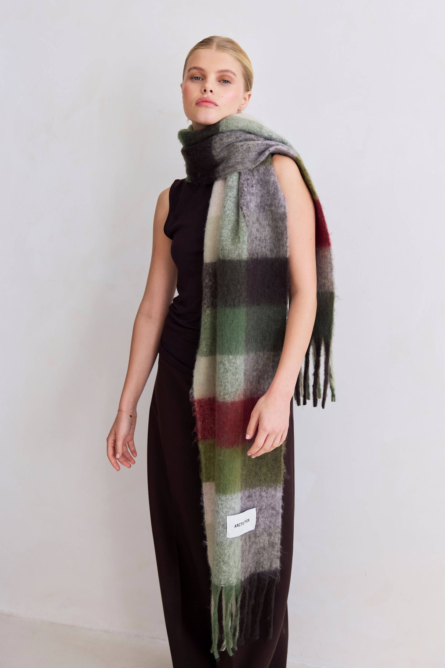 The Reykjavik Scarf in Mossy Green