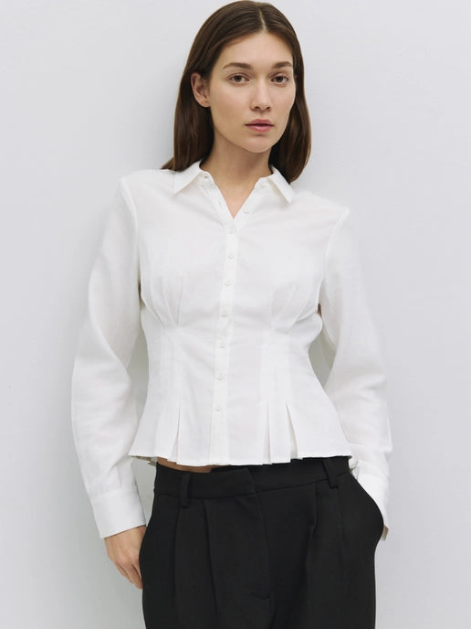 The Gracie Work Shirt in Crisp White