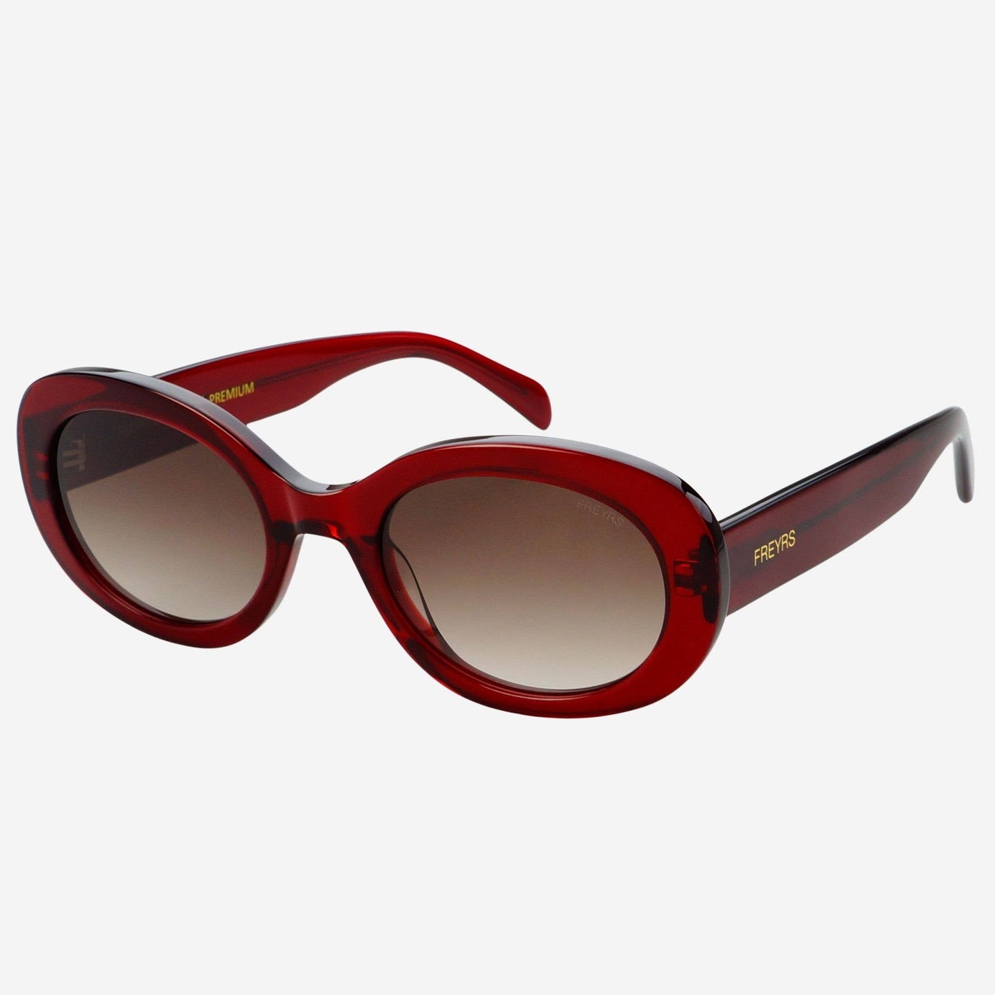 Aria Oval Sunnies in Dark Cherry