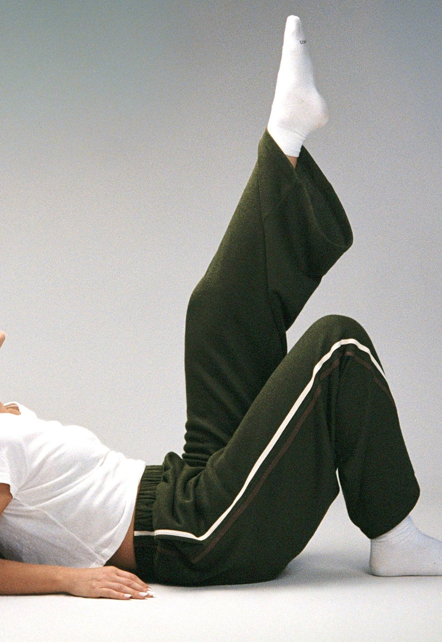 Fleece Track Pant in Olive