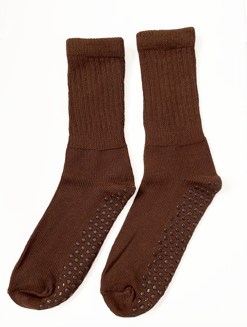 Slouchy grip socks - Brown: 5 - 7.5