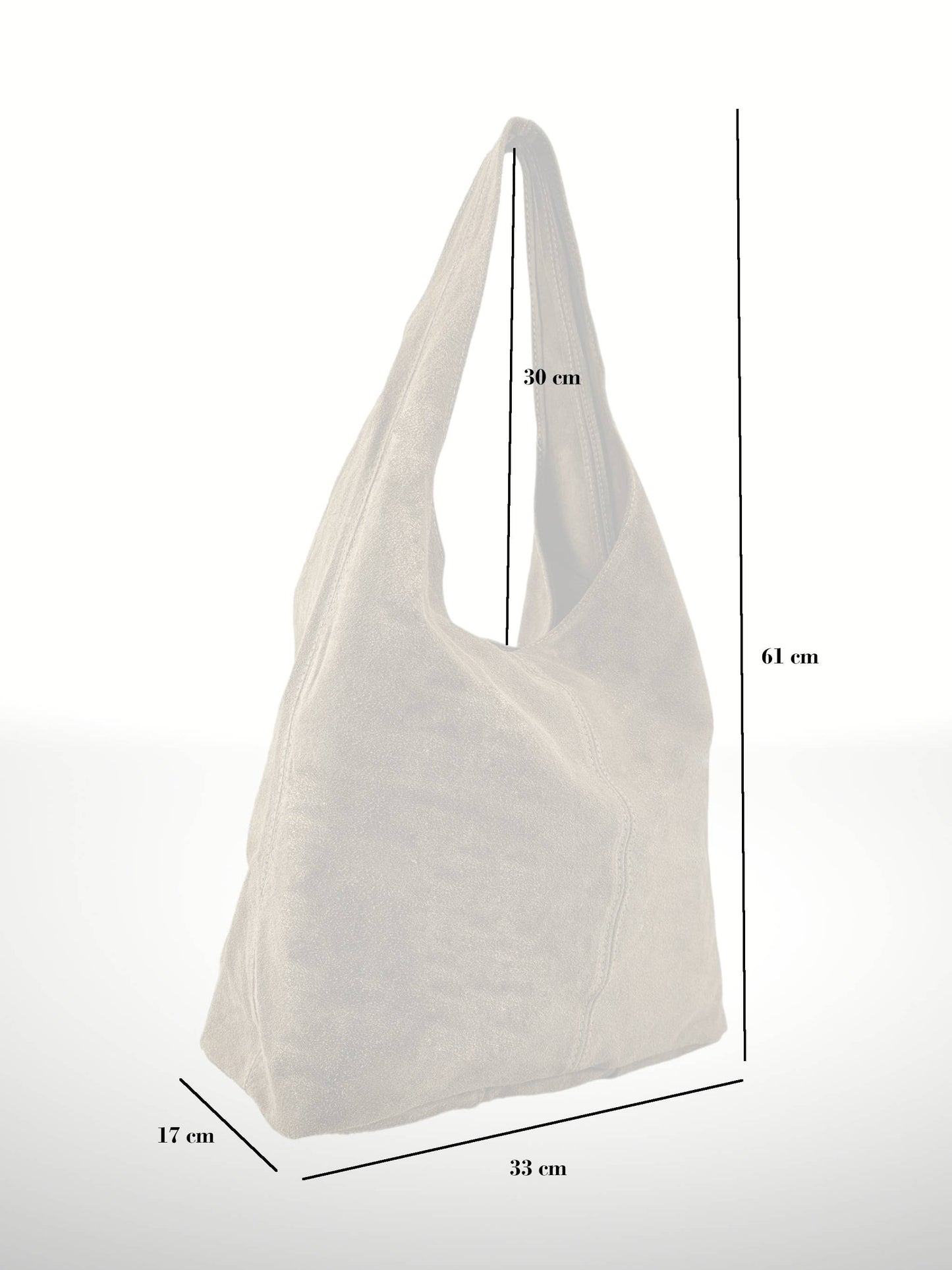 The Silvia Suede Bag in Navy blue