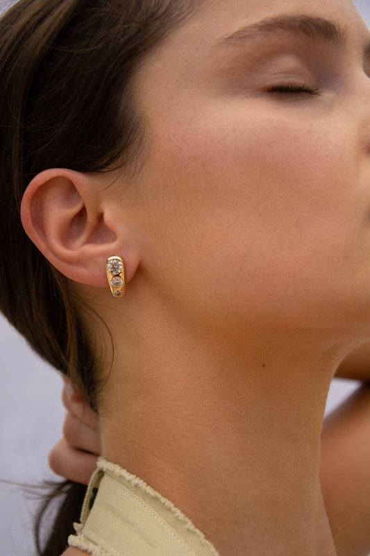 The Adira Studs in Gold
