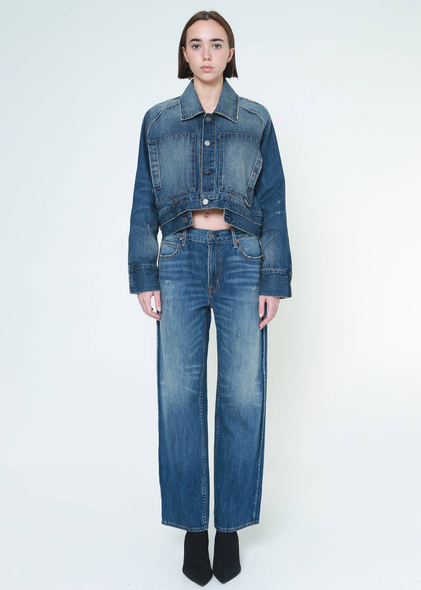 The Miley Straight Denim with French Outseam Detail