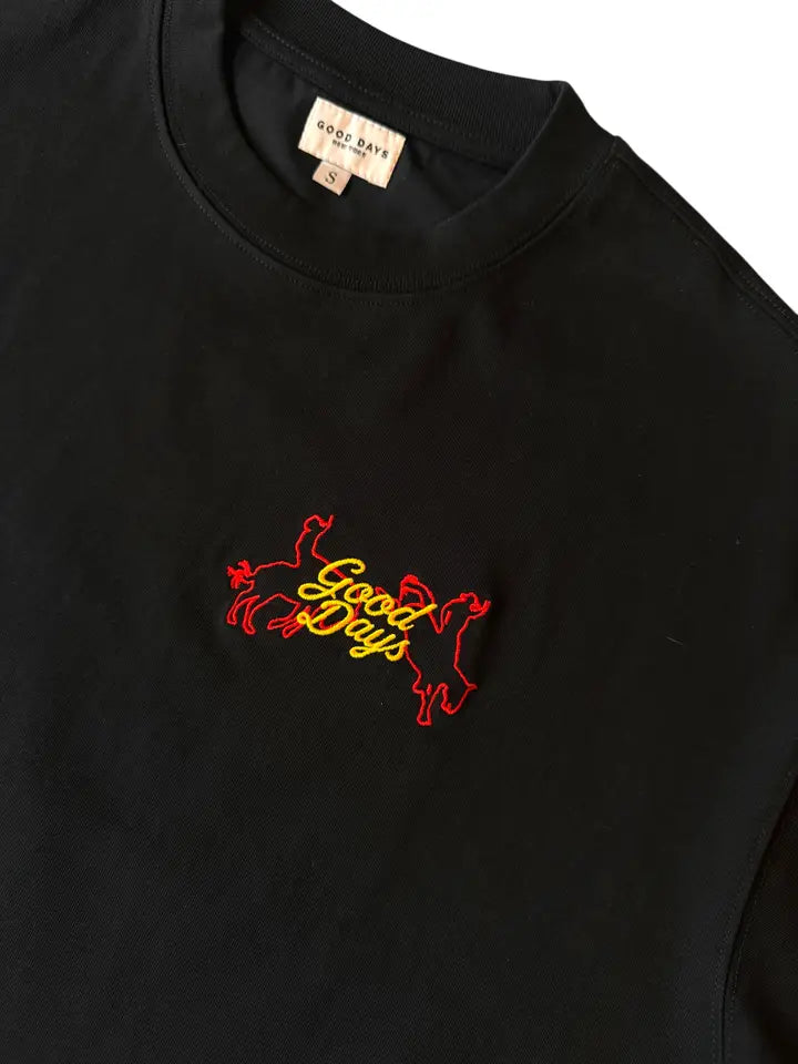 Good Days Oversized Rodeo Tee in Black