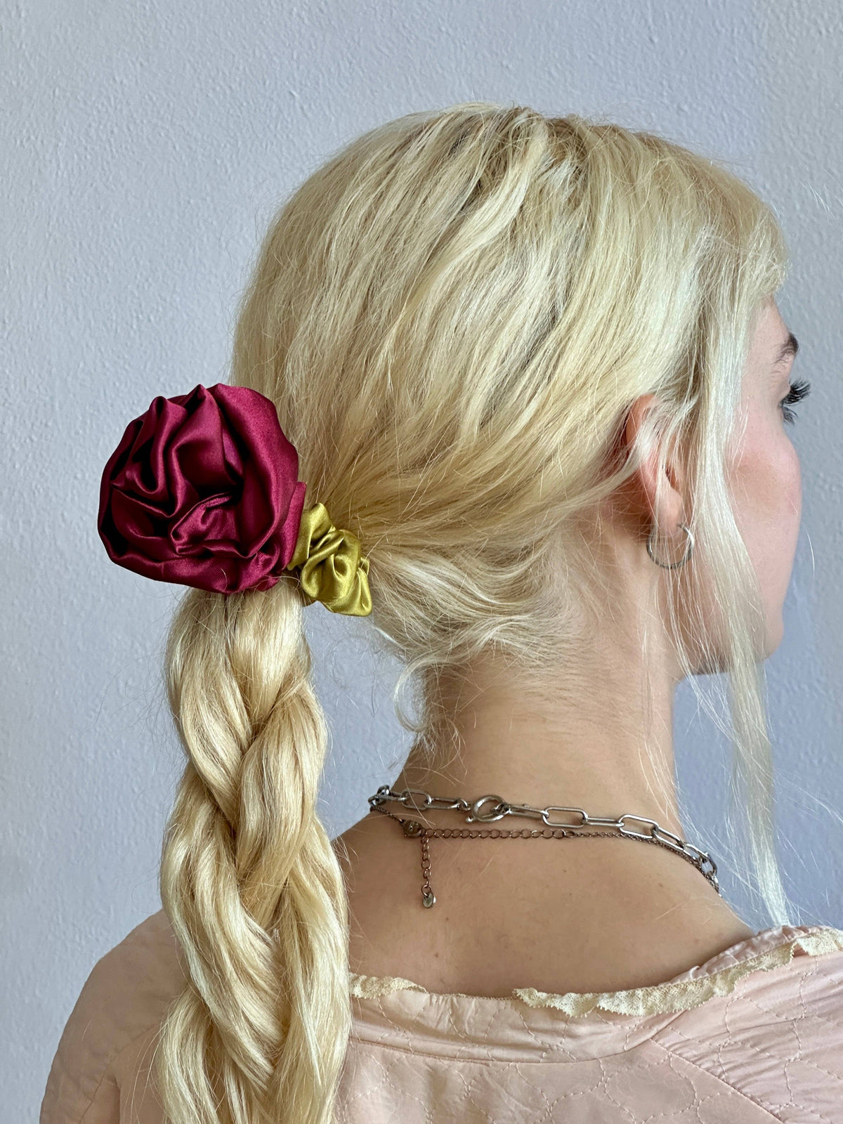 Rosette Scrunchie in Wine by Room Shop