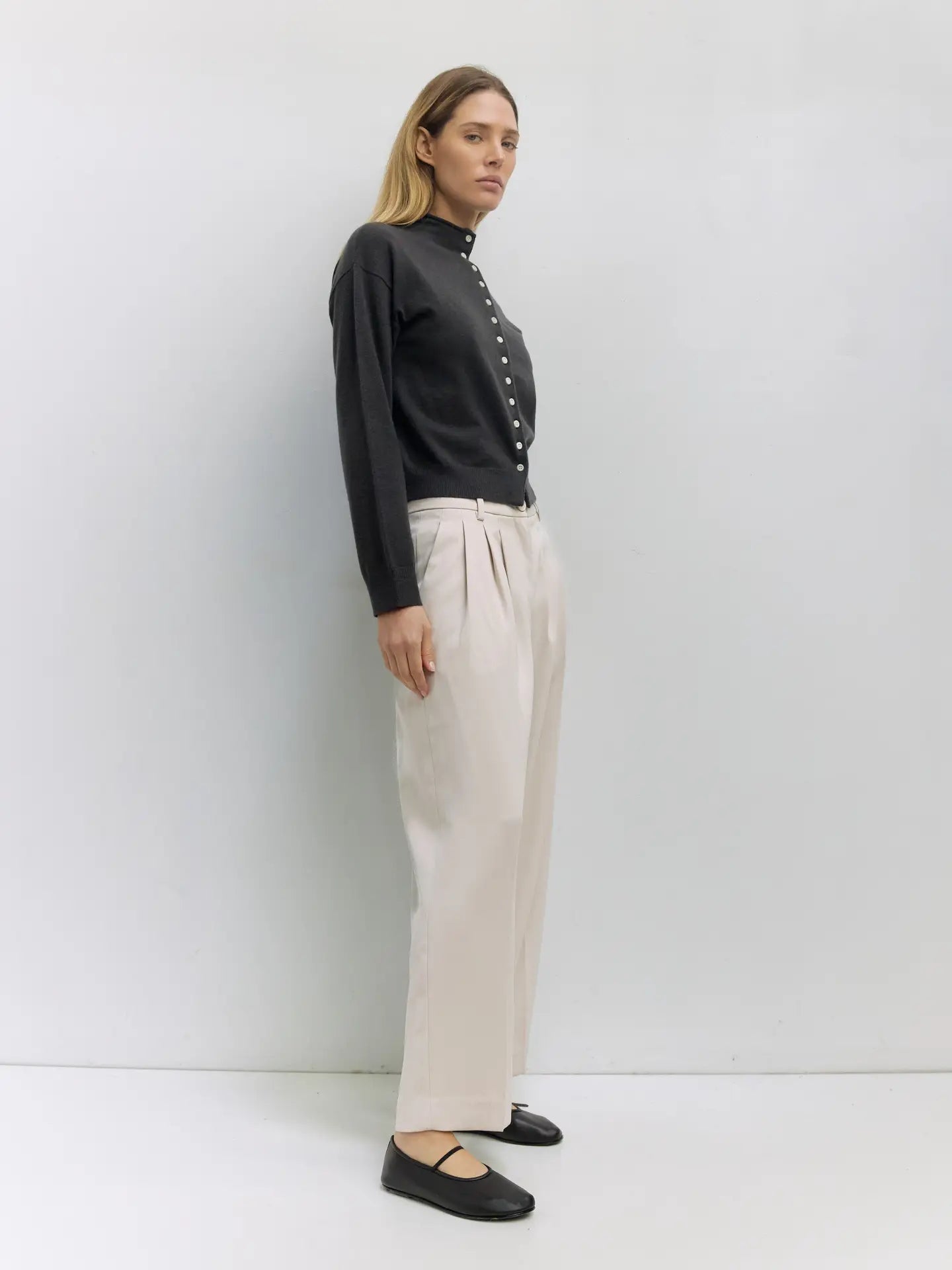 The Brooks Cardigan in Charcoal