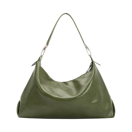 Charlie Recycled Vegan Shoulder Bag in Olive