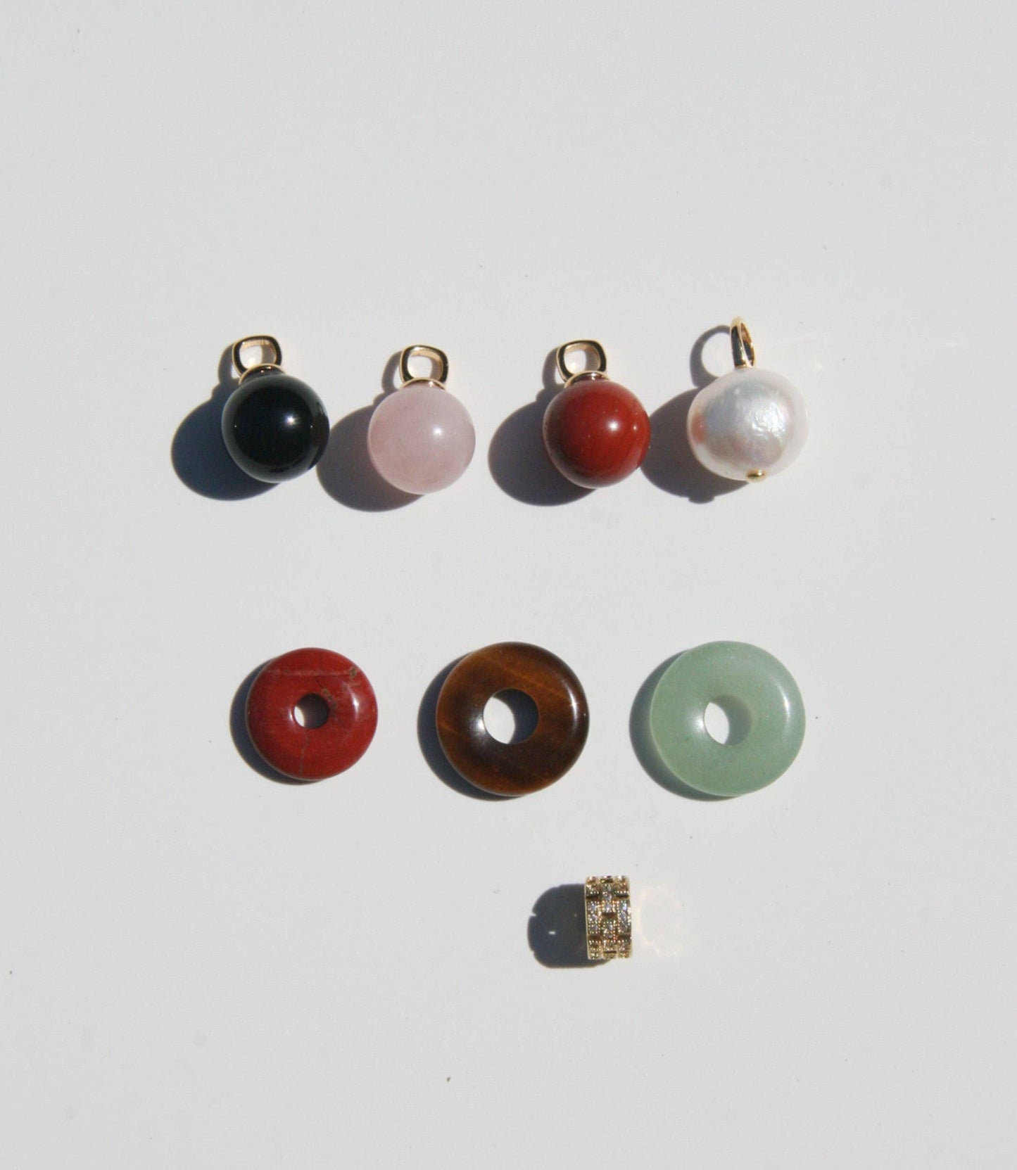 The Sai Necklace in Red Jasper / Black Onyx by Orly 22"