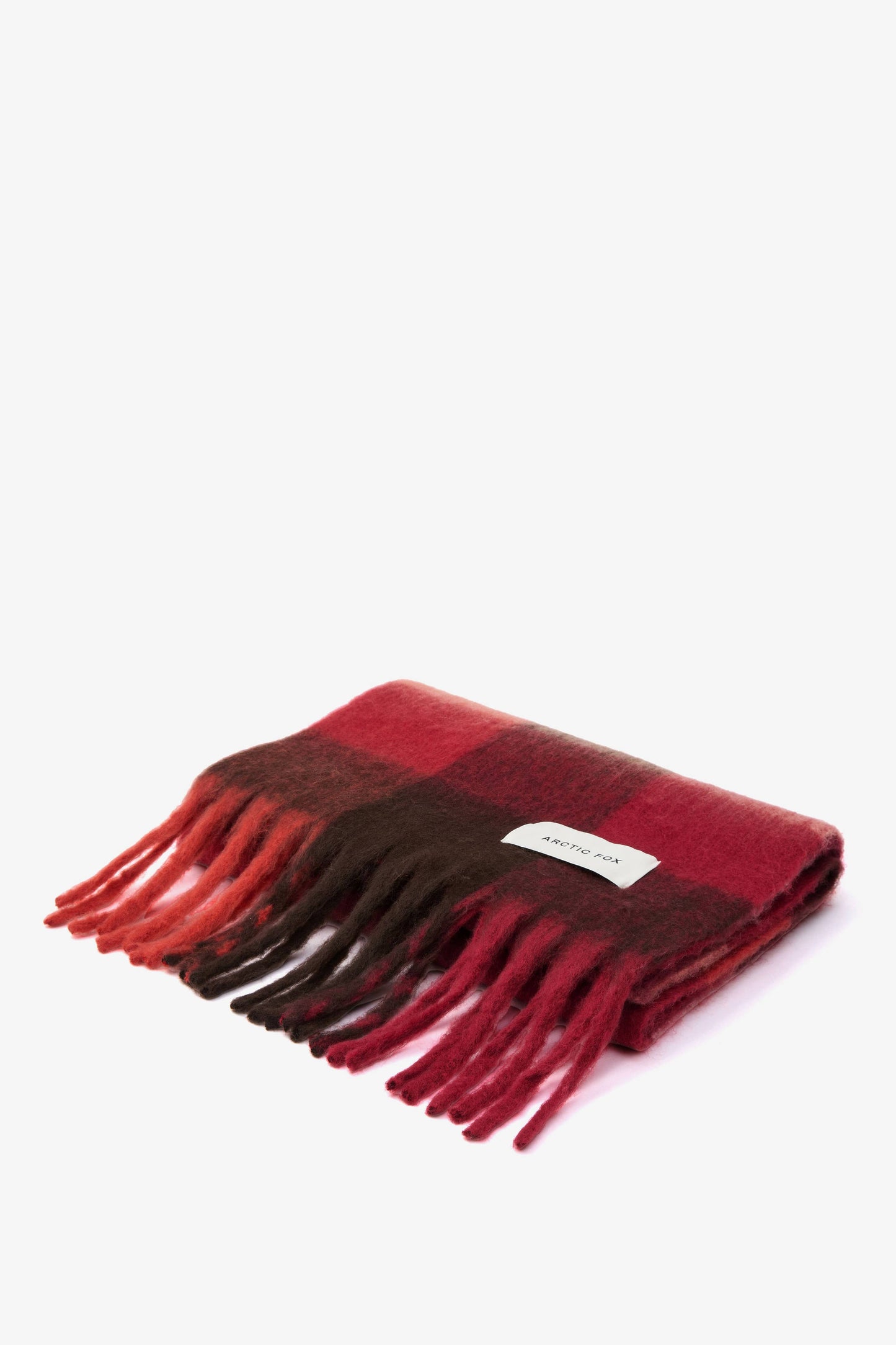 The Reykjavik Scarf - 100% Recycled - Burgundy check