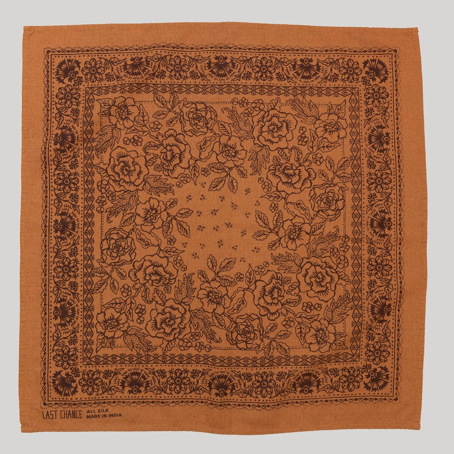 Natural Dye Silk Scarf Bandana in Golden Oak