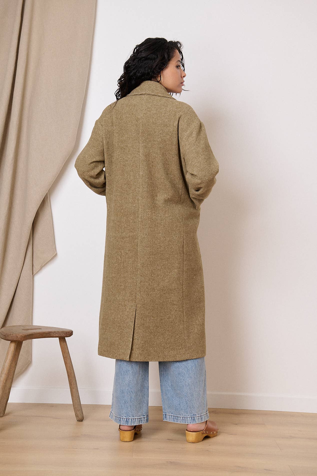 The Cleo Wool Coat in Camel