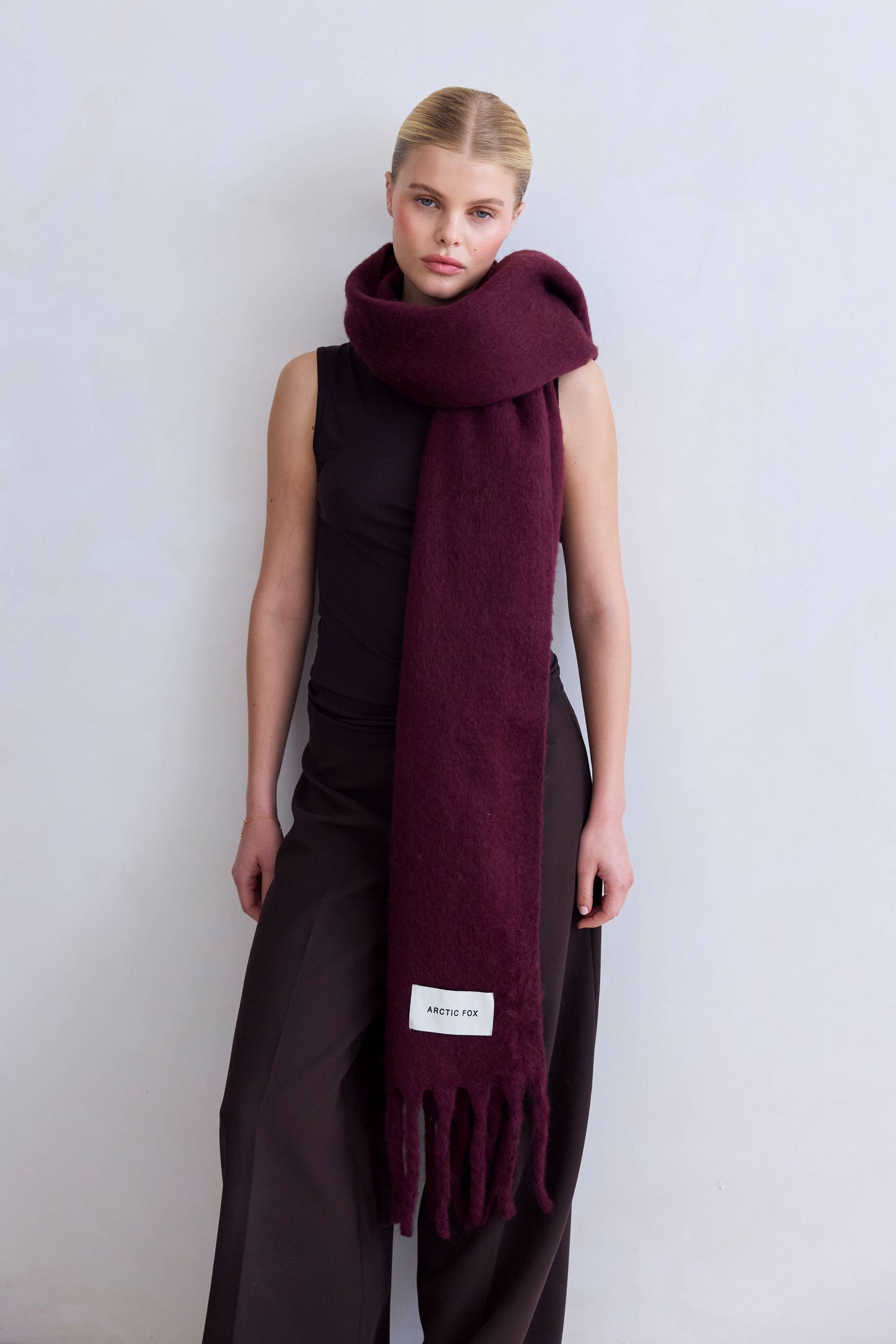 The Stockholm Scarf - 100% Recycled - Cherry Lacquer