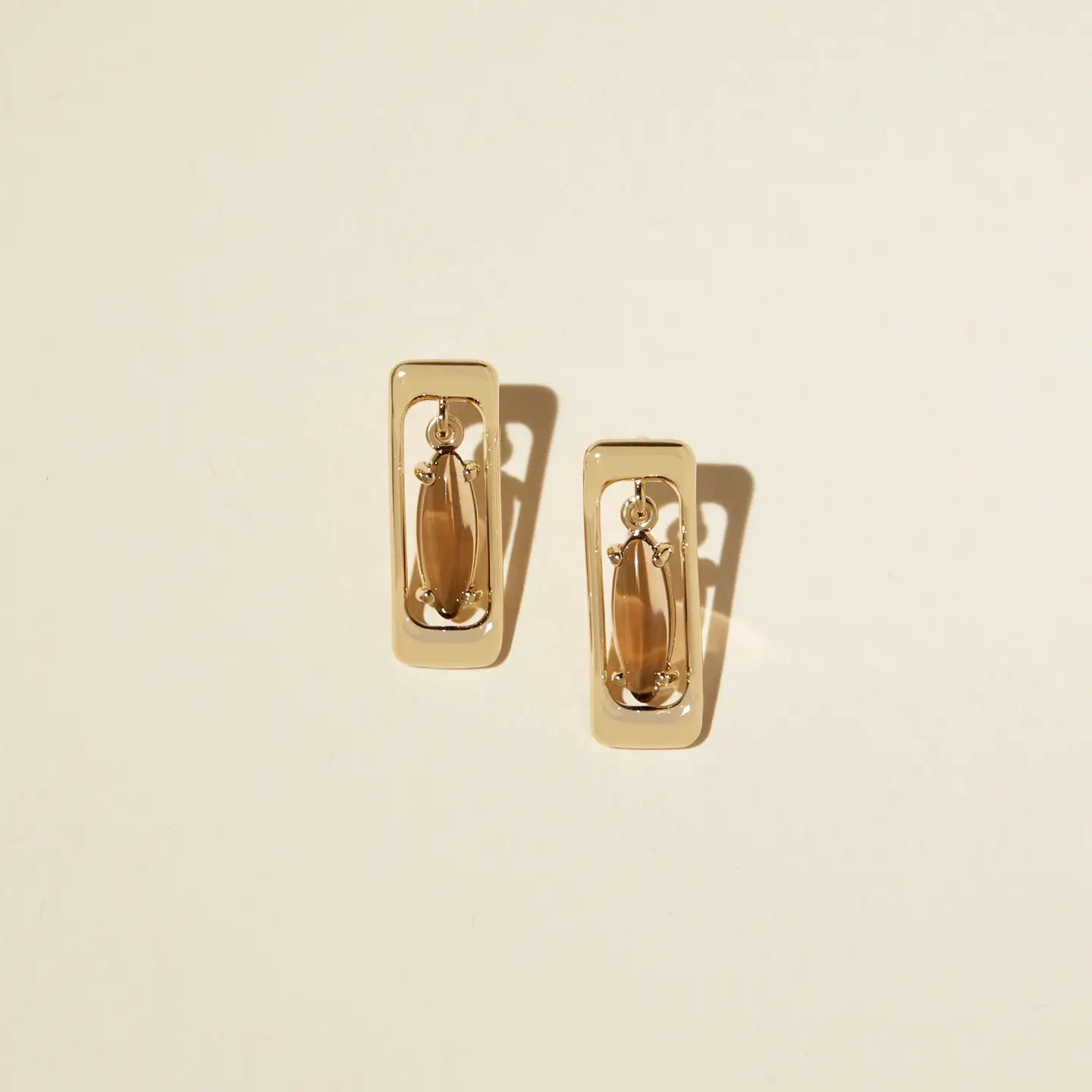 The Concord Earrings in Tan