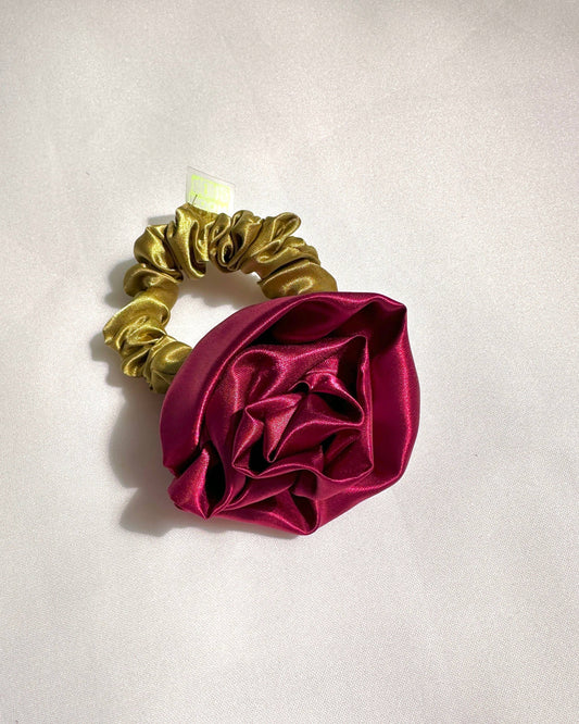 Rosette Scrunchie in Wine by Room Shop