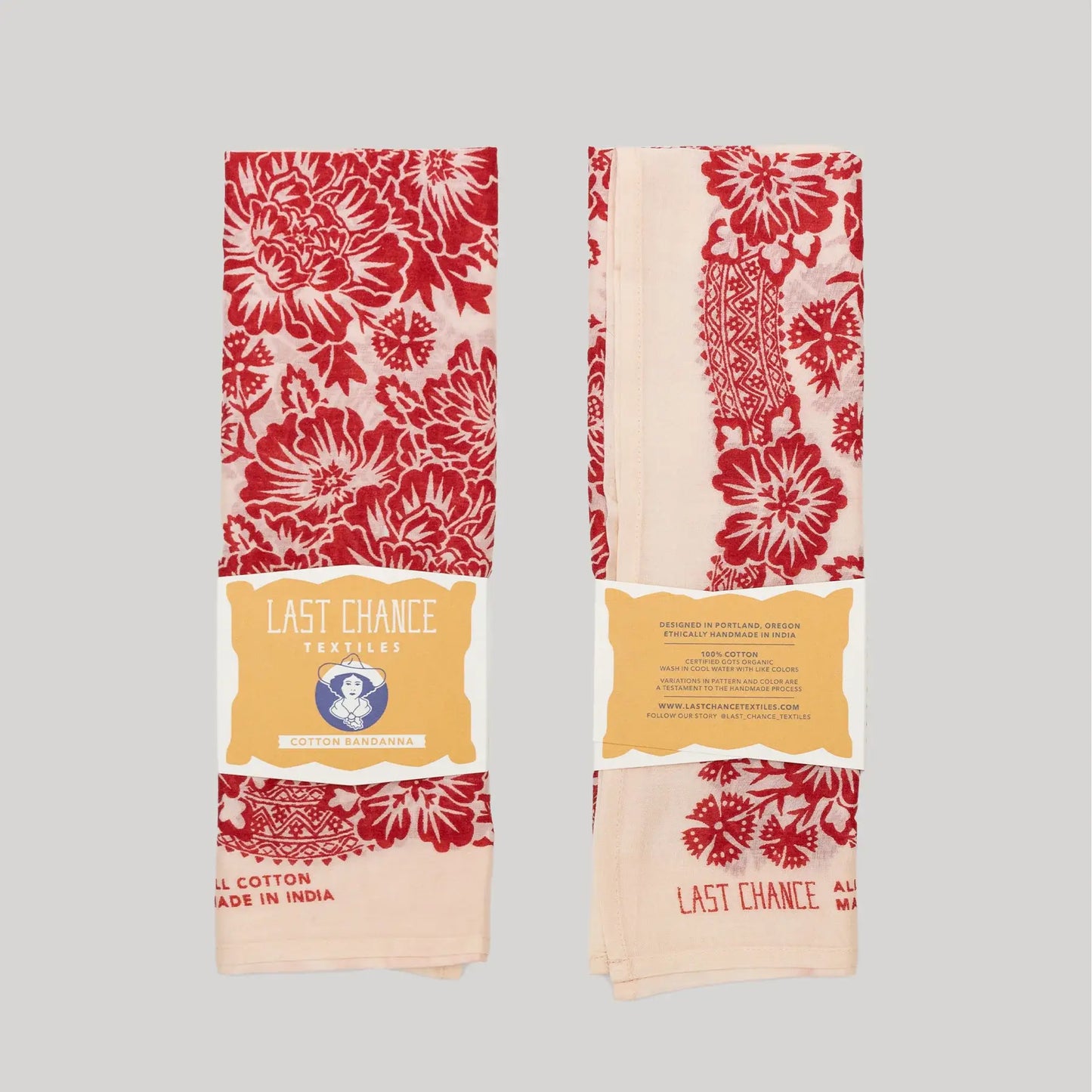 Cotton Blossom Scarf Bandana in Sand