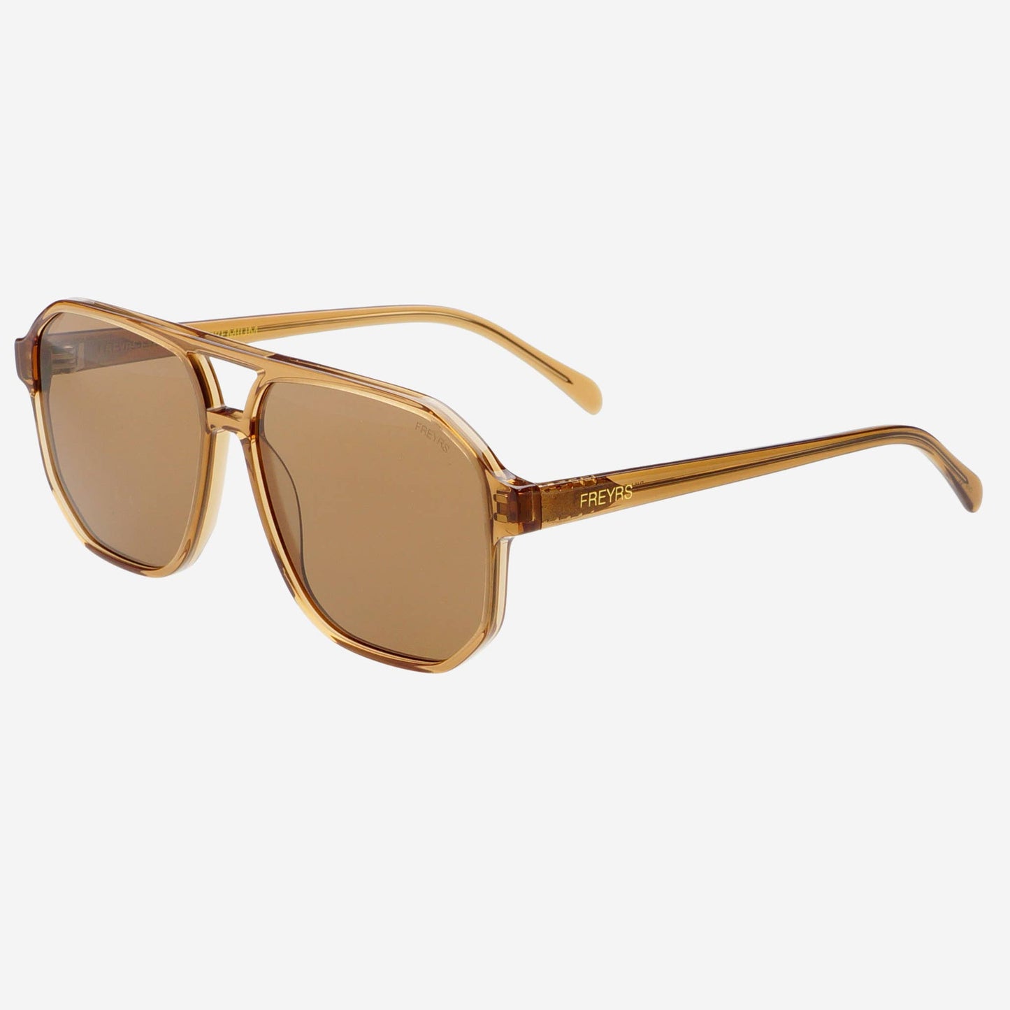 The Billie Unisex Aviator Sunnies : Brown