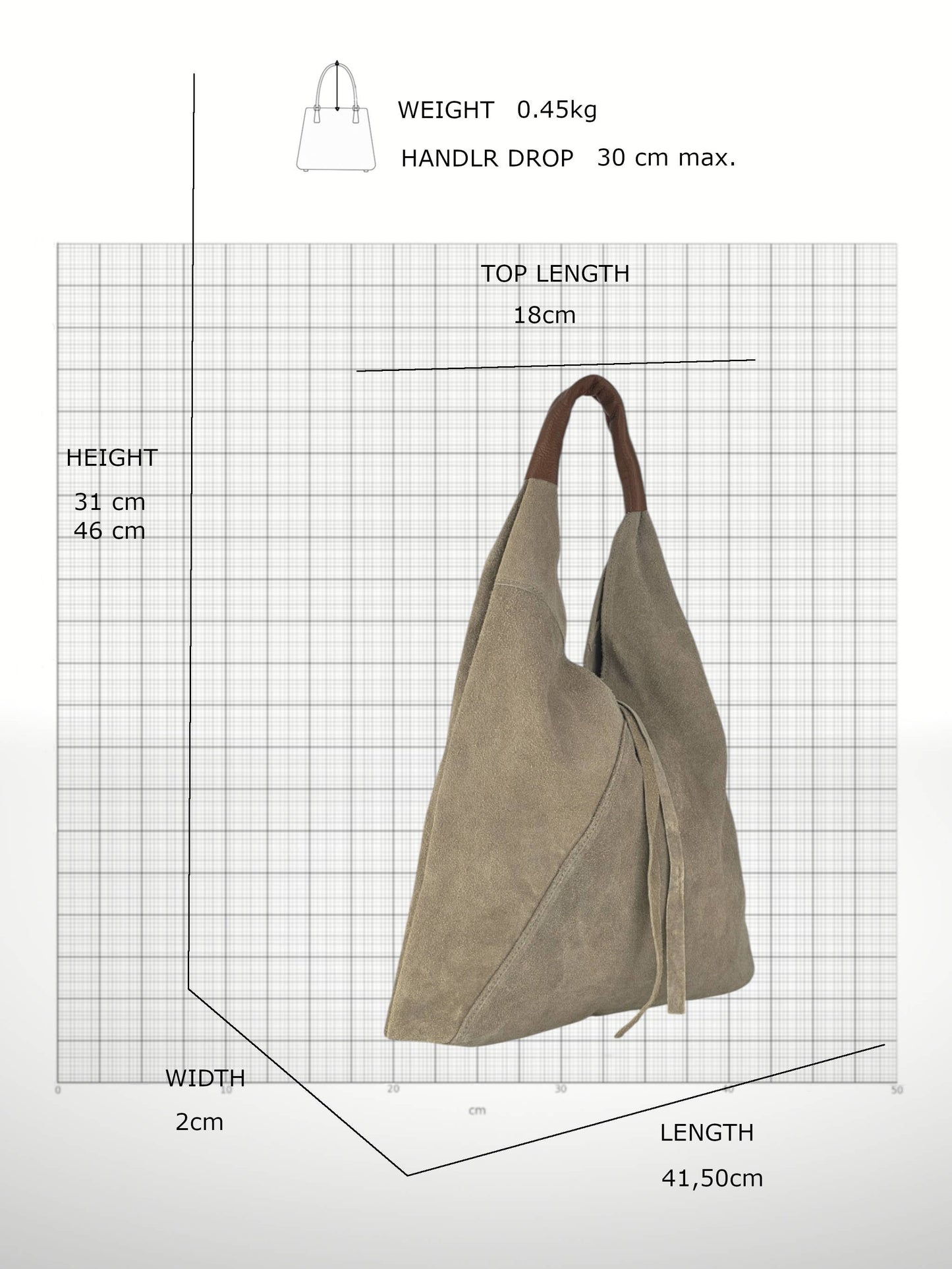 The Dema Suede Bag in Cafe