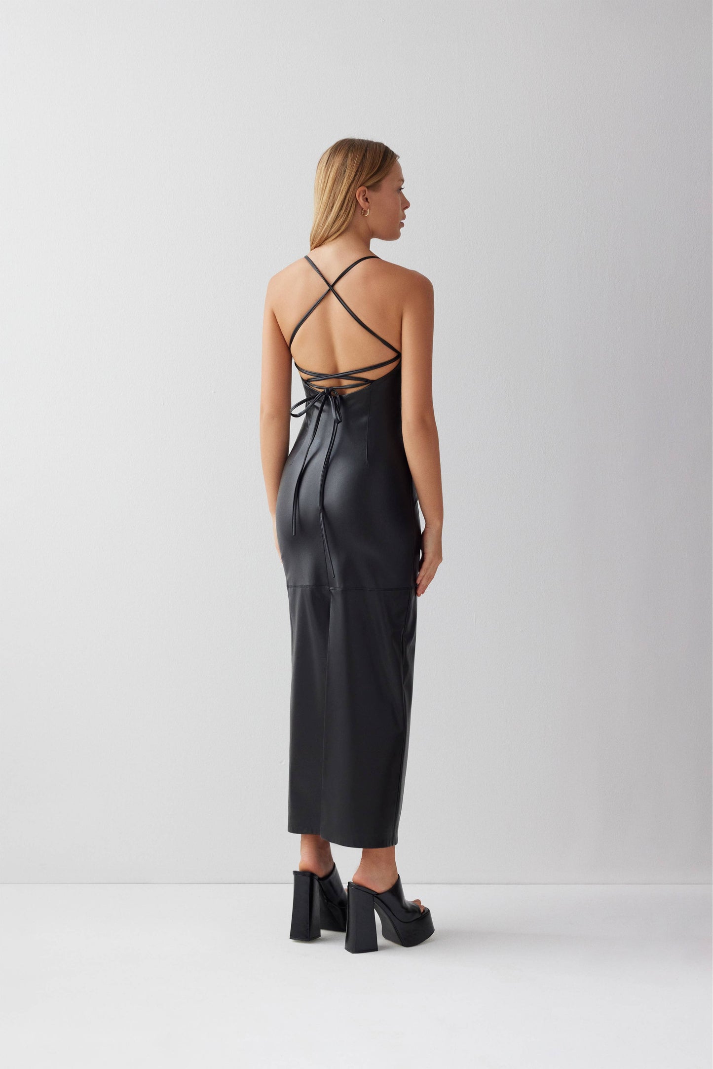 The Sylvie Vegan Leather Dress