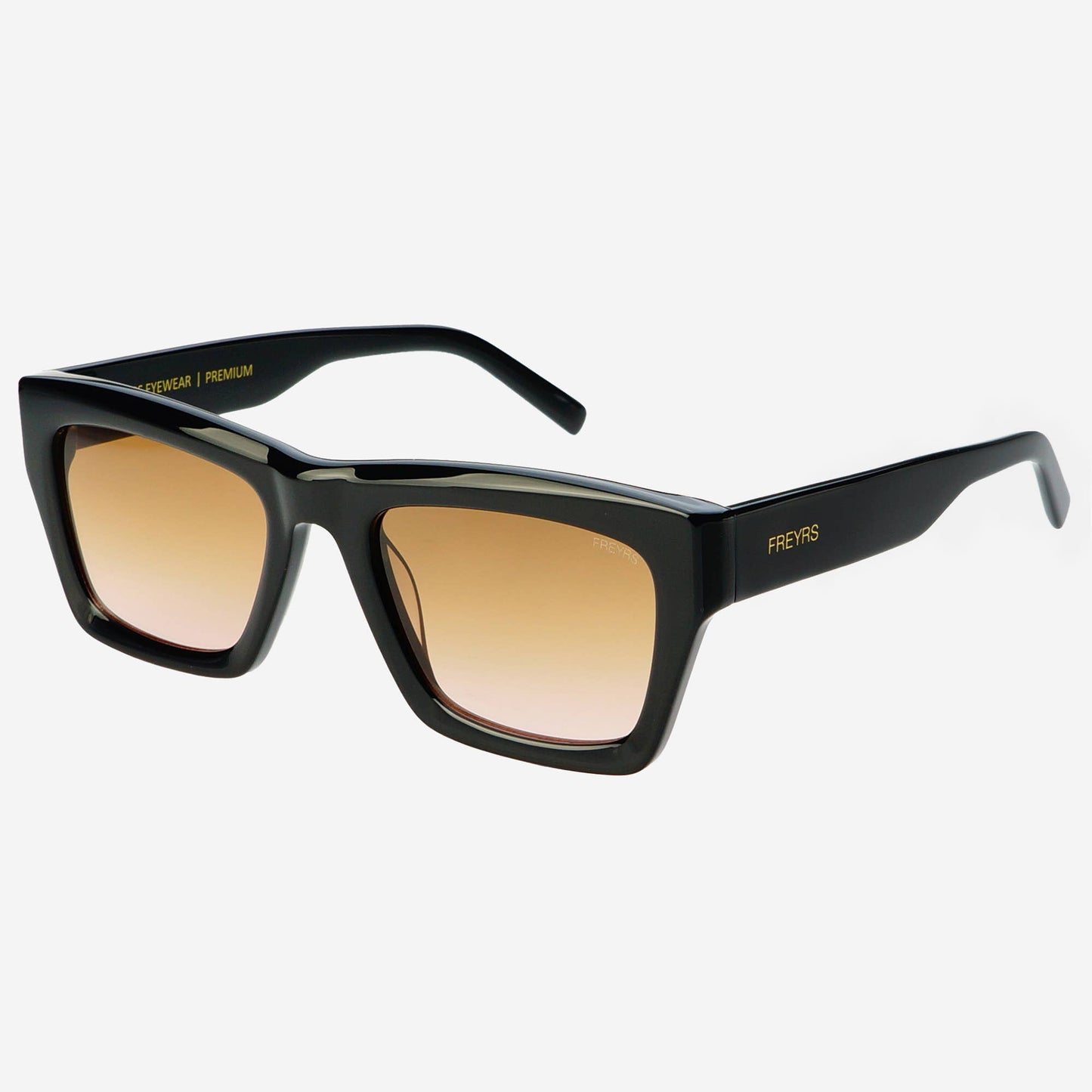 The Nico Unisex Rectangular Sunnies in Black and Brown