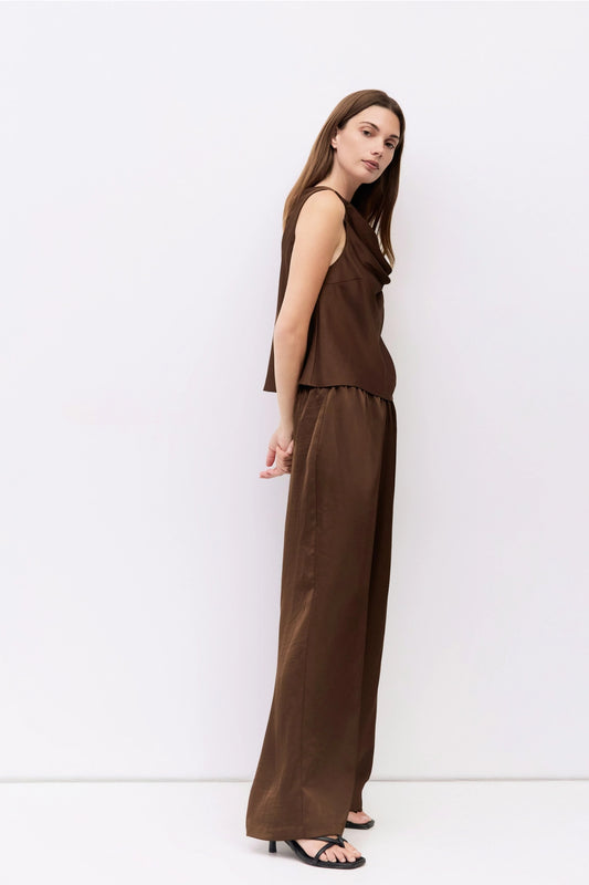The Denver Wide Leg Satin Pants