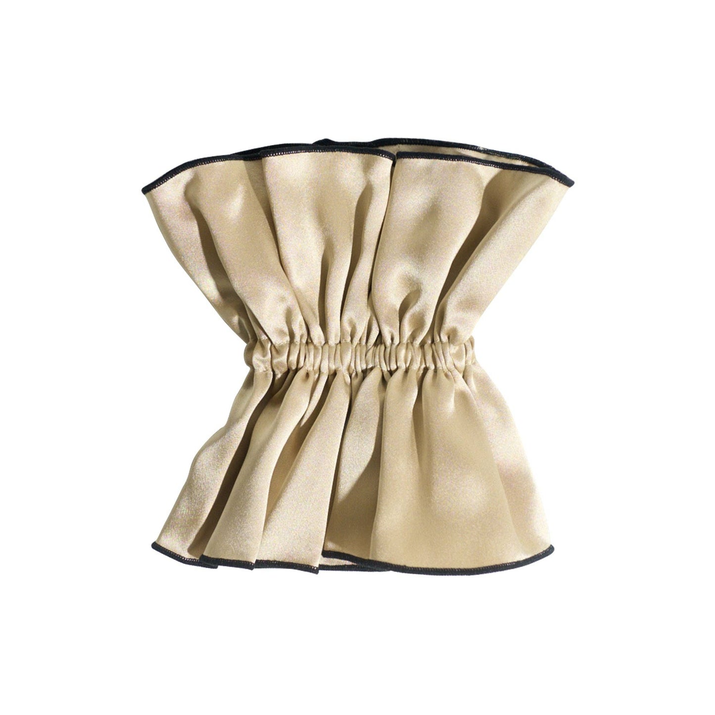 Double-Layer Oversized Silk Scrunchie in Cream