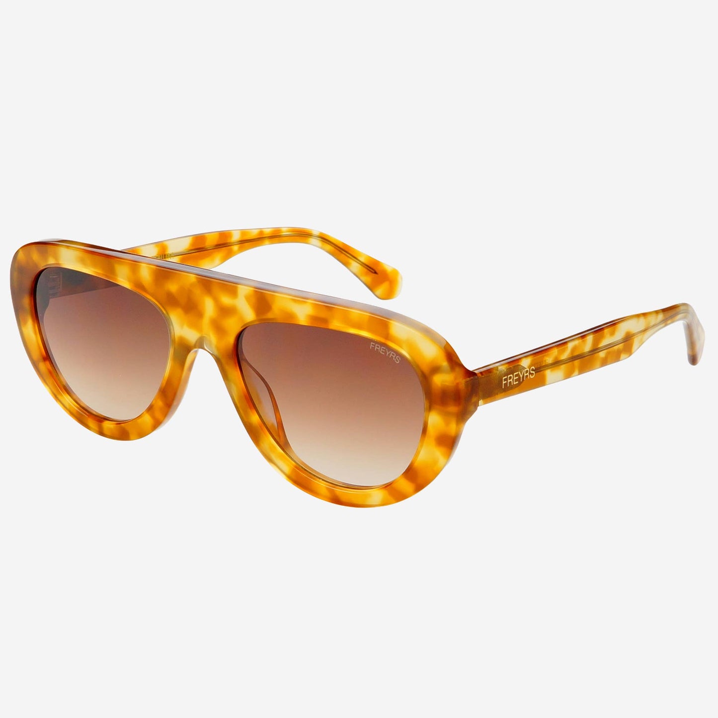 The Jenna Aviator Sunnies in Honey Tortoise