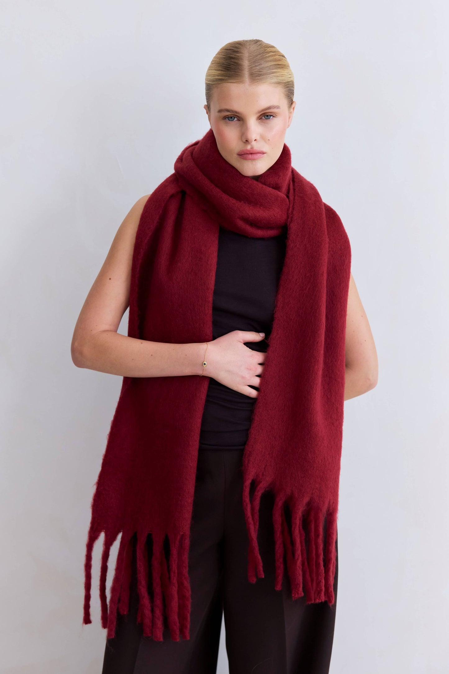 The Reykjavik Scarf - 100% Recycled - Burgundy