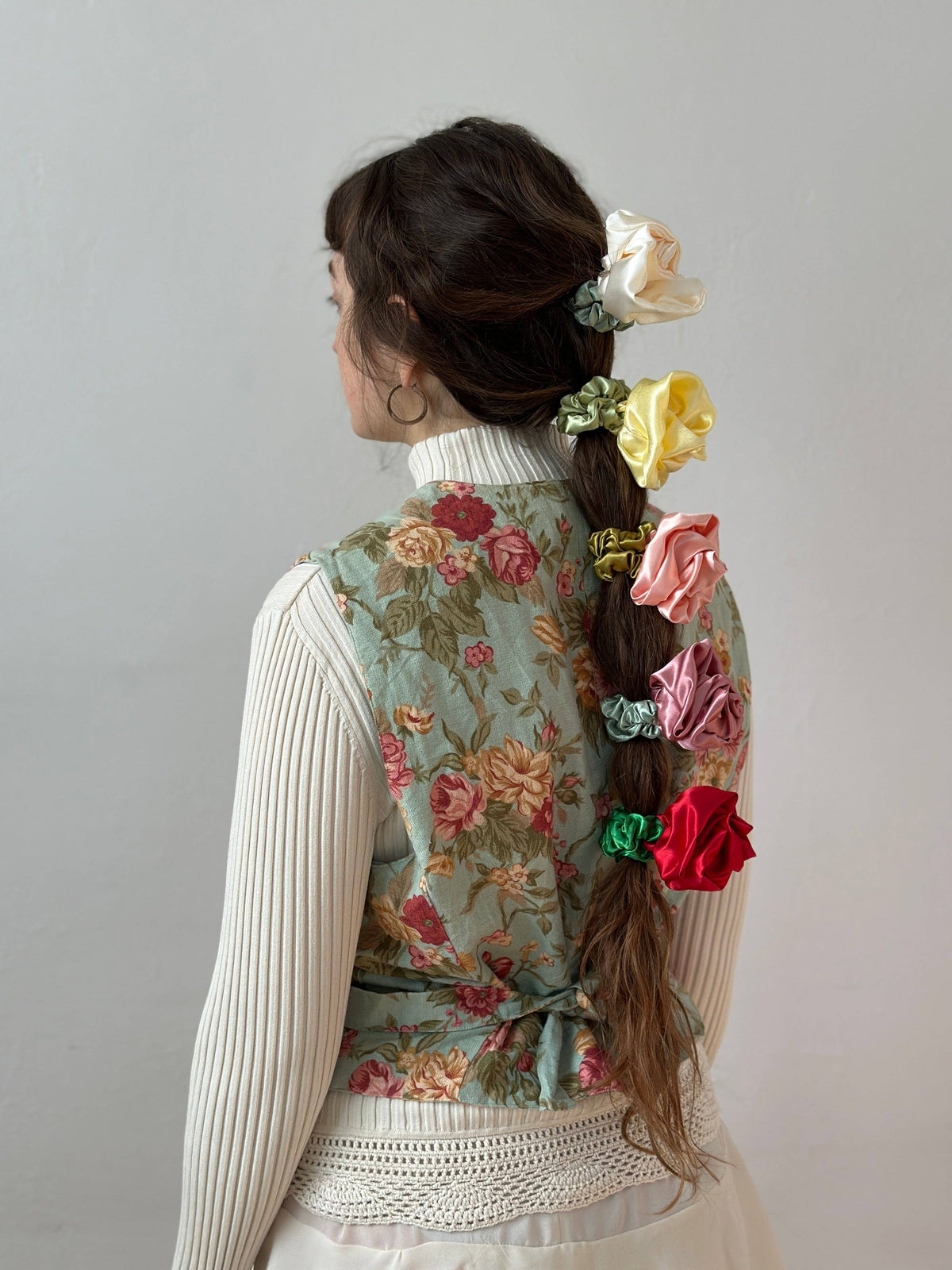 Rosette Scrunchie in Ivory by Room Shop