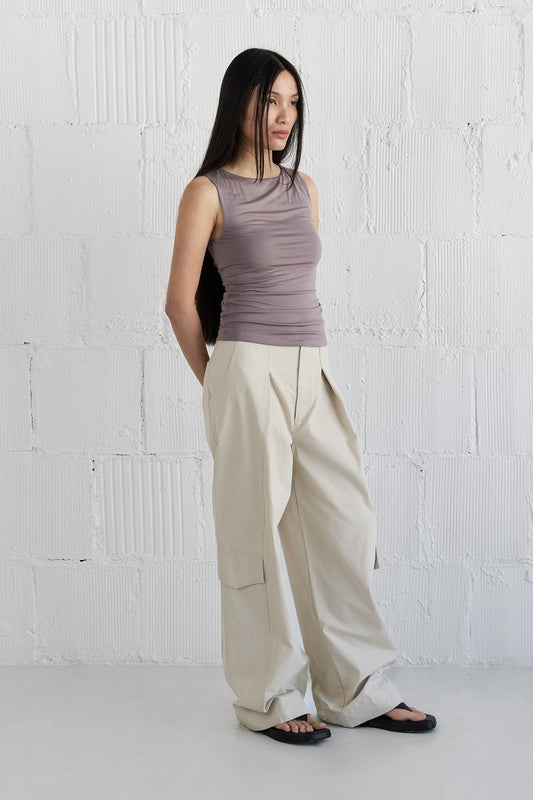 The Kaia Top in Dusty Lavender