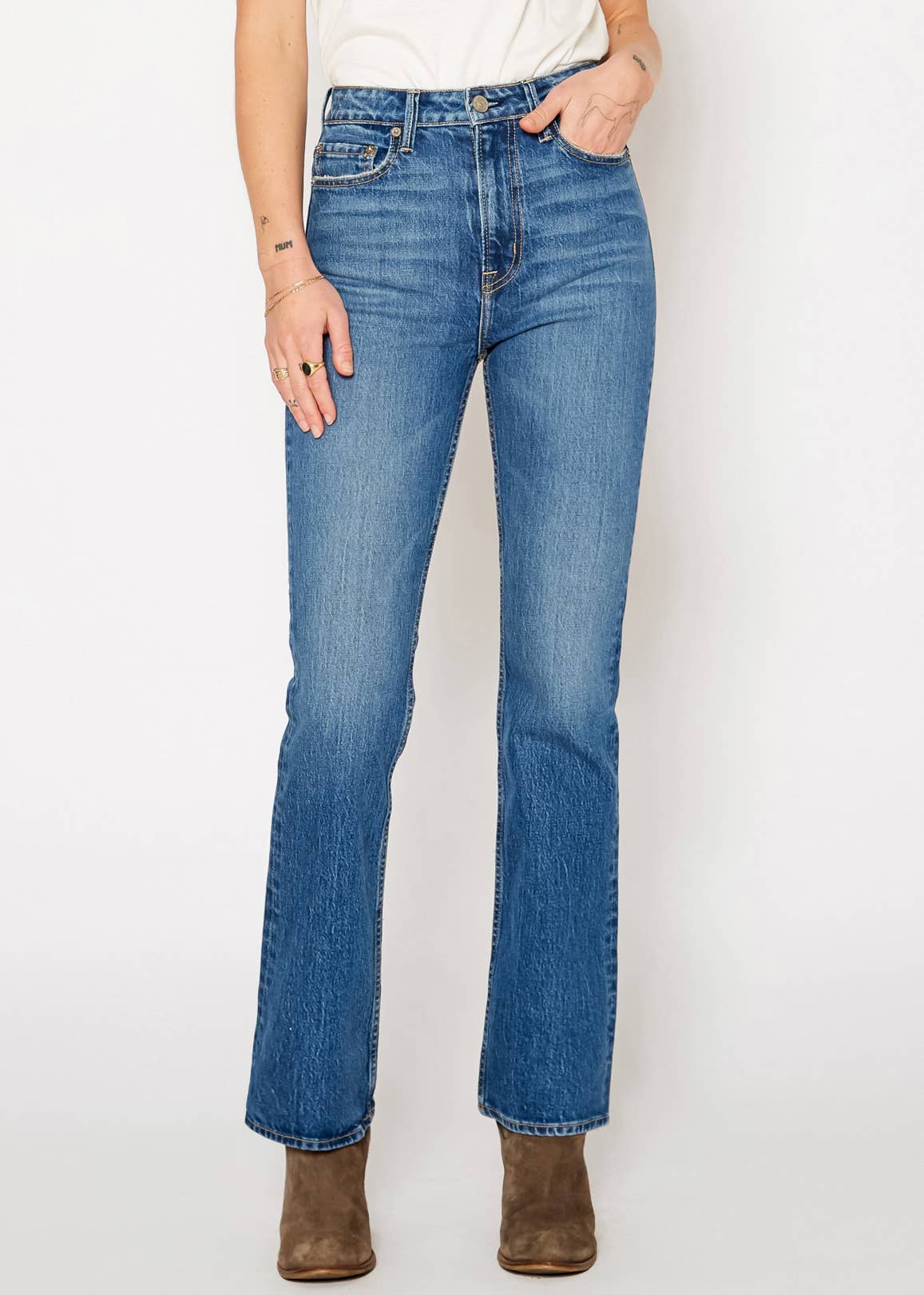 The Sloane High Rise Boot Cut Denim by NOEND