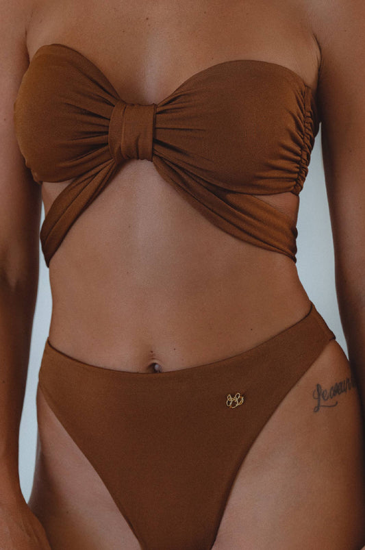 Palmeria Multi-Way Bandeau Bikini Top - Cinnamon