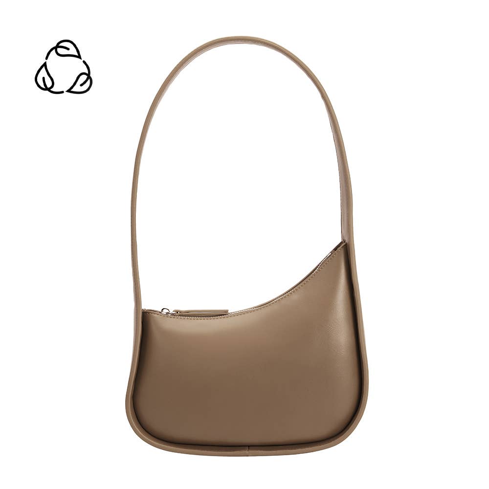 The Willow Recycled Vegan Shoulder Bag in Taupe