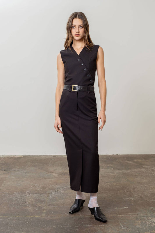 The Kennedy Midi Skirt with Belt